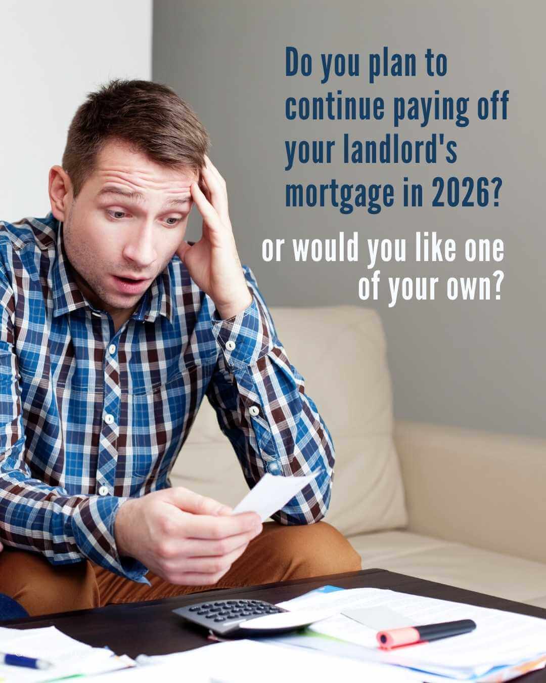 a guy scratching his head as he's paying bills